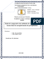 Etude de Comparative Des Méthodes de Comblement de