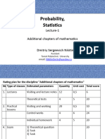 Probability and Statistics 1