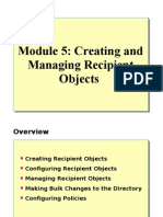 Module 5: Creating and Managing Recipient Objects