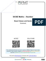 E. Exact Values and Surds