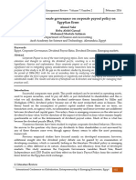 The Effect of Corporate Governance On Corporate Payout Policy On Egyptian Firms