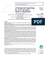 Valuation of Financial Reporting Quality Is It An Issue in The Firm's Valuation (10-1108 - AJAR-08-2022-0251)