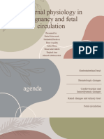 Final Maternal Physiology in Pregnancy and Fetal Circulation