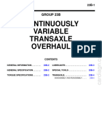 Continuously Variable Transaxle Overhaul