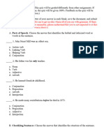 Diagnostic Grammar Quiz