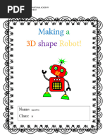 3D Shape Robot Graded Activity