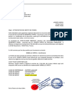 Attestation de Depot