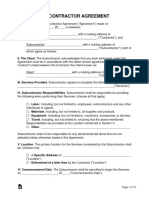 Subcontractor Agreement Template