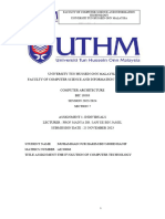 Assignment Computer Architecture