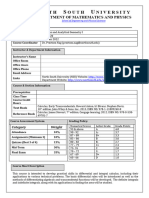 Course Outline MAT120 Summer 2022