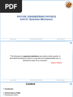 PHY109 Unit4 Quantum Mechanics 1