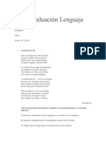 1º Evaluación Lenguaje