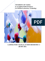 Biochemistry-1 BCHT 201 Lab Manual