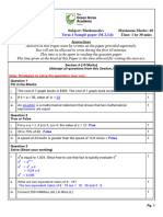 Green Acres - STD 6 (2023-24) - Sem 1 (Sample Paper) (S&a)