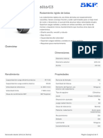 SKF 6016 - C3 Specification