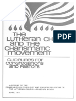 LCMS CTCR Report The Lutheran Church and The Charismatic Movement