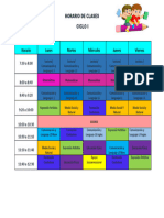 HORARIO DE CLASES Primer Grado