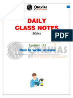 Ethics 11 - Daily Class Notes