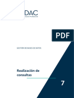 PDF. Gestión de Bases de Datos. Tema 7