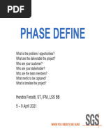 Green Belt Training - Phase Define