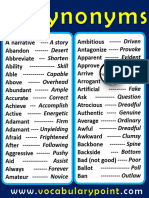 Synonyms List A To Z