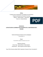 Capacitación E-Learning para Docentes de La Universidad Beta, Panamá. Comunidad 2.0