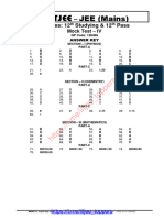  JEE MAIN 2020 Mock Test-4 ANSWER