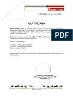 Certificado Fops - Rops y Cinturón Seguridad Manipulador