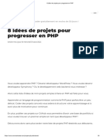 8 Idées de Projets Pour Progresser en PHP