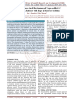 A Study To Assess The Effectiveness of Yoga On HbA1C Level Among Patients With Type 2 Diabetes Mellitus