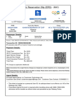 Electronic Reservation Slip (ERS) : 6852015266 12409/gondwana SF Exp Ac 2 Tier Sleeper (2A)