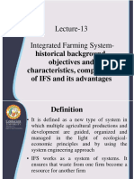 Lec 13 Integrated Farming System Historical Background Objectives and Characteristics Components of IFS and Its Advantages