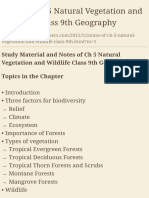 Notes of CH 5 Natural Vegetation and Wildlife Cla