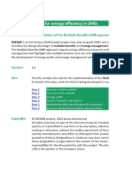 National Schemes For Energy Efficiency in Smes: Tool For The Implementation of The Multiple Benefits (MB) Approach