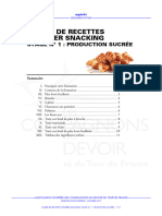 Cahier de Recettes Tourrier Stage 1 - F