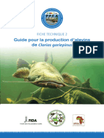 PPEA - Fiche Technique 2 - Production d&#039 Alevins de Clarias