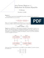 Solution Travaux Dirigés No. 4 Modélisation Markoviènne Des Systèmes Réparables