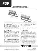 Operation and Maintenance Manual For Step Attenuators