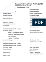 Induction Acquintance Program Flow Proposal