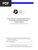 Roles of Speech-Language Pathologists in Swallowing and Feeding Disorders