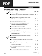 Warehouse Safety Checklist