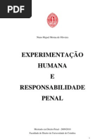 Experimentação Humana e Responsabilidade Penal