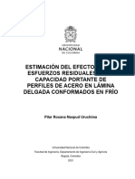 Estimación Del Efecto de Los Esfuerzos Residuales en La Capacidad Portante de Perfiles de Acero en Lámina Delgada Conformados en Frío