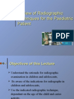 Review of Radiographic Techniques For The Paediatric Patient