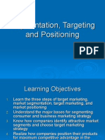 Segmentation, Targeting and Positioning