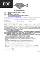 DIAGNÓSTICO QUIMICA Y FISICA 4to AÑO 2021-2022