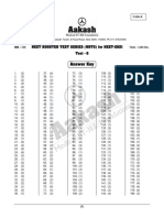 Answer Key: Neet Booster Test Series (NBTS) For Neet-2021 Test - 6