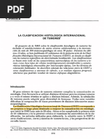 Clasificacion Histologica Internacional de Tumores