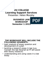 Vu College Learning Support Services: Presenter: Helen Murphy