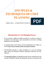 DSR - Principles Techniques of Cost Planning - Week 9